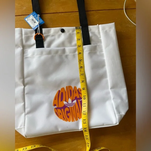 Adidas Originals White and Orange Tote Bag - Picture 7 of 13
